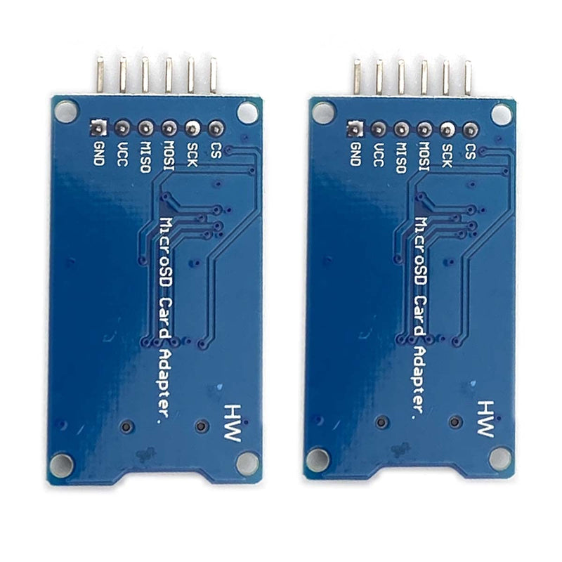 [AUSTRALIA] - Kiro&Seeu 2pcs Micro SD Card Module Storage Board 6-pin TF Card Memory Adapter Reader Module SPI Interface Compatible with Ar-duino Raspberry Pi