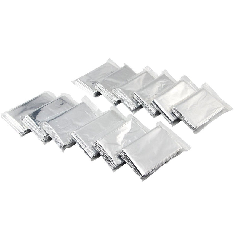 [AUSTRALIA] - NYKKOLA Emergency Mylar Blankets - 84" X 52"(4 Pack) - Designed for NASA - Essentials for Outdoors, Hiking, Survival, Marathons or First Aid Silver