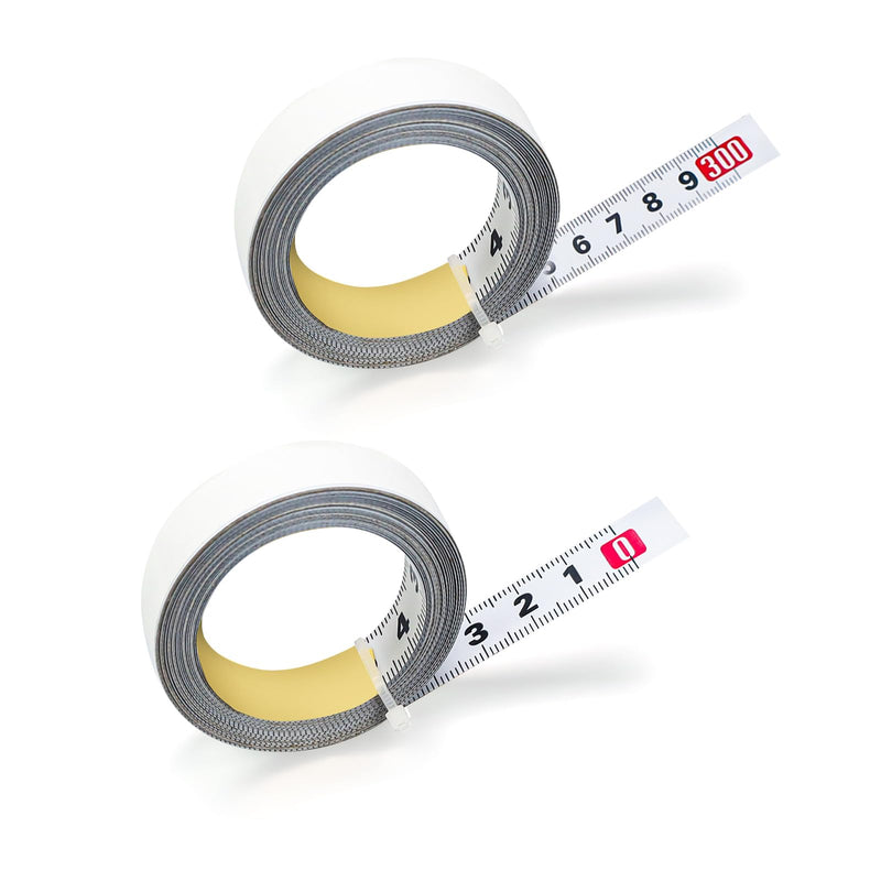  [AUSTRALIA] - ZIJANG Pack of 2 self-adhesive tape measures, 3M graduated tape measure, adhesive tape measure, precise self-adhesive tape measure, for metal, saw bench, wood and other worktops