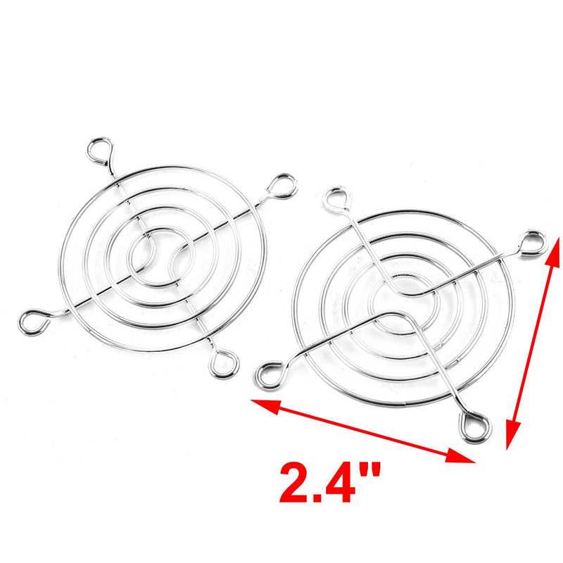  [AUSTRALIA] - uxcell DealMux 5 x Axial 60mm Cooling Fan Grill Metal Wire Finger Guards Silver Tone