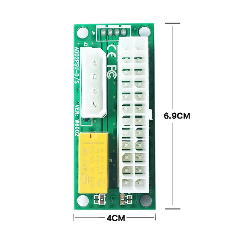  [AUSTRALIA] - Ximimark Power Supply Adapter Connector Dual Triple Relay Link Multiple Add2PSU (ATX 24Pin to Molex 4Pin)