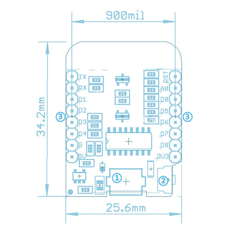  [AUSTRALIA] - Dorhea 7PCS ESP8266 ESP-12F Development Board NodeMcu D1 Module for ESP8266 ESP-12F 4M Bytes WLAN WiFi Internet Development Board 7