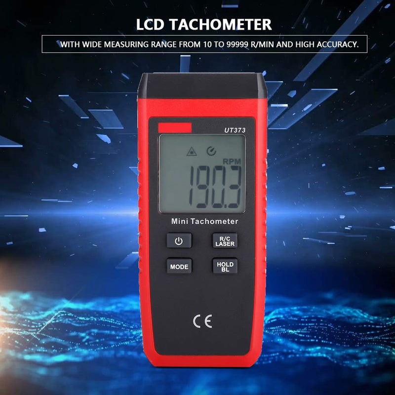  [AUSTRALIA] - Telituny Tach UT373 Mini Non-Contact Digital LCD Tachometer Laser RPM Tach Speed Meter for Home Lab Factory