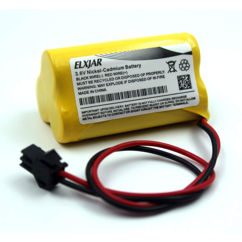  [AUSTRALIA] - (2-Pack) 3.6V 900mAh AA ELB-B001 NiCad Battery Replacement for Lithonia Unitech 0253799 ANIC1566 ELBB001 AA900MAH Emergency/Exit Light/Fire Exit Sign