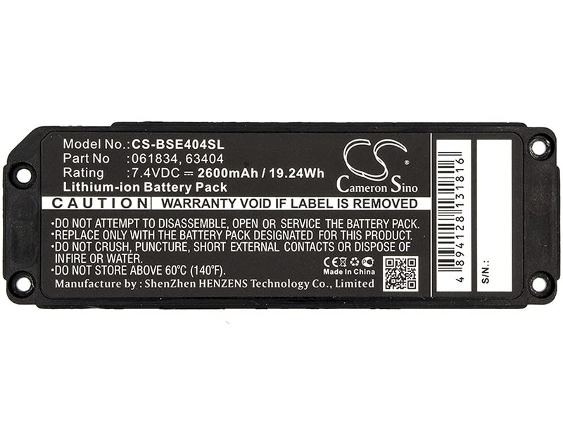  [AUSTRALIA] - Replacement Battery for Bose 063404 Soundlink Mini, 413295 7.4V 2600mAh (Use for Part No 063404 Only)