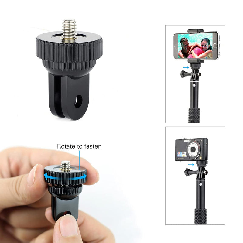  [AUSTRALIA] - SOONSUN Waterproof Floating Hand Grip Compatible with GoPro Hero 10 9 8 7 6 5 4 3+ 2 1 Session Black Silver Floaty Handle Handler with Mini Tripod Accessories Kit for All Action Cameras Water Sports