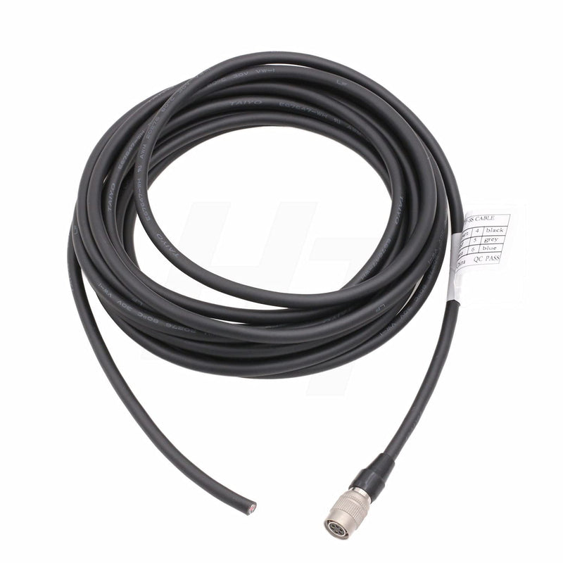  [AUSTRALIA] - HangTon Hirose 6 Pin Female HR10A-7P-6S to Open End Flying Cable Bare Wire for Basler ace Racer GigE Camera (Straight 6-pin, 1m) straight 6-pin