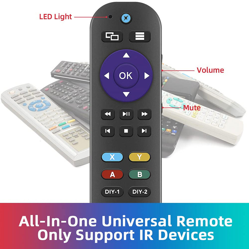  [AUSTRALIA] - Gvirtue Universal Remote Control for Xbox One, Xbox One S, Xbox One X, All in One Remote Control with 7 More Learning Keys Programmed to Control TV, Soundbar Receiver