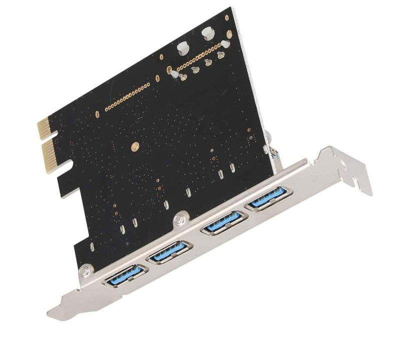  [AUSTRALIA] - USECL 4 Ports PCIe to USB 3.0 Expansion Card,USB 3.0 Express Card Desktop Compatible Windows XP/7/8/10, Superspeed 5.0Gbps Controller Card Conversion Adapter Module Board with Power Port 。