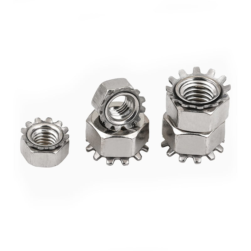  [AUSTRALIA] - Instockbolts #8-32 Keps Nuts with External Tooth Washer, K-Lock Keps Nuts 304 Stainless Steel Kep Lock Nut, 100Pcs-Pack, 8-32(100pcs) 8-32(100pcs)