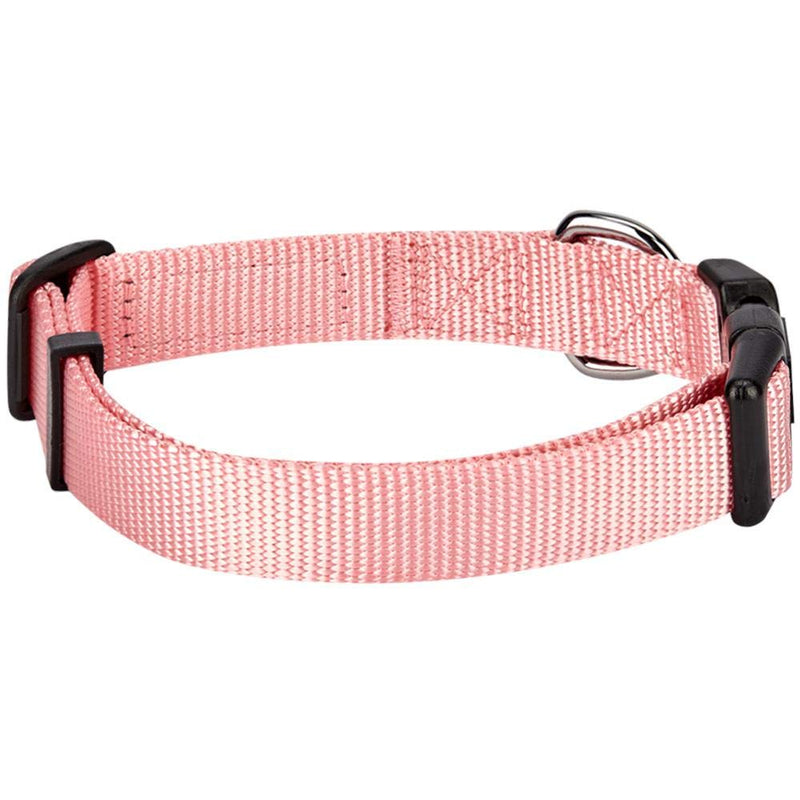 Blueberry Pet Essentials 20+ Colors Classic Nylon Adjustable Dog Collars, Personalized Dog Collars, for Puppy Small Medium Large Dogs X-Small (Pack of 1) A Color: Baby Pink - LeoForward Australia