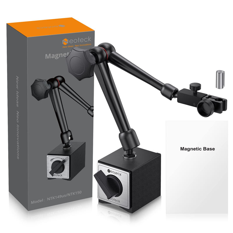  [AUSTRALIA] - Neoteck Magnetic Tripod Measuring Stand for Dial Indicator with Central Clamping Magnetic Dial Indicator Base Made of Steel Stand Holder Measuring Tripod (80kg Max. Tensile Force)