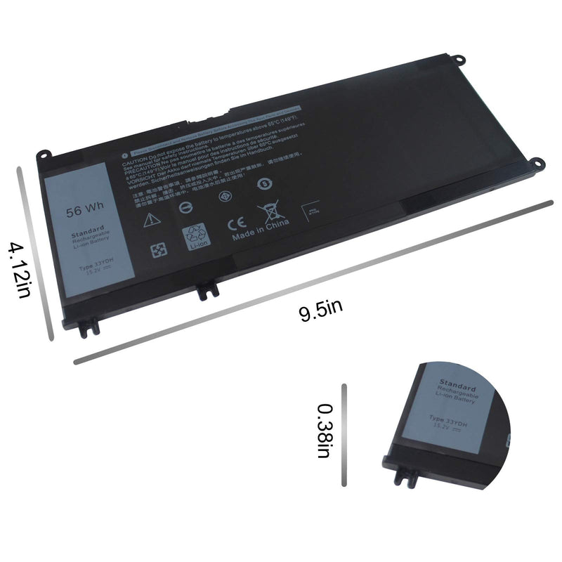  [AUSTRALIA] - 56WH 33YDH Laptop Battery for Dell Inspiron 17 7000 7778 7779 7786 7773 15 7577 G3 3579 3779 G5 5587 G7 7588 Latitude 13 3380 14 3490 15 3590 3580 PVHT1 P30E 81PF3 081PF3 - 12 Months Warranty