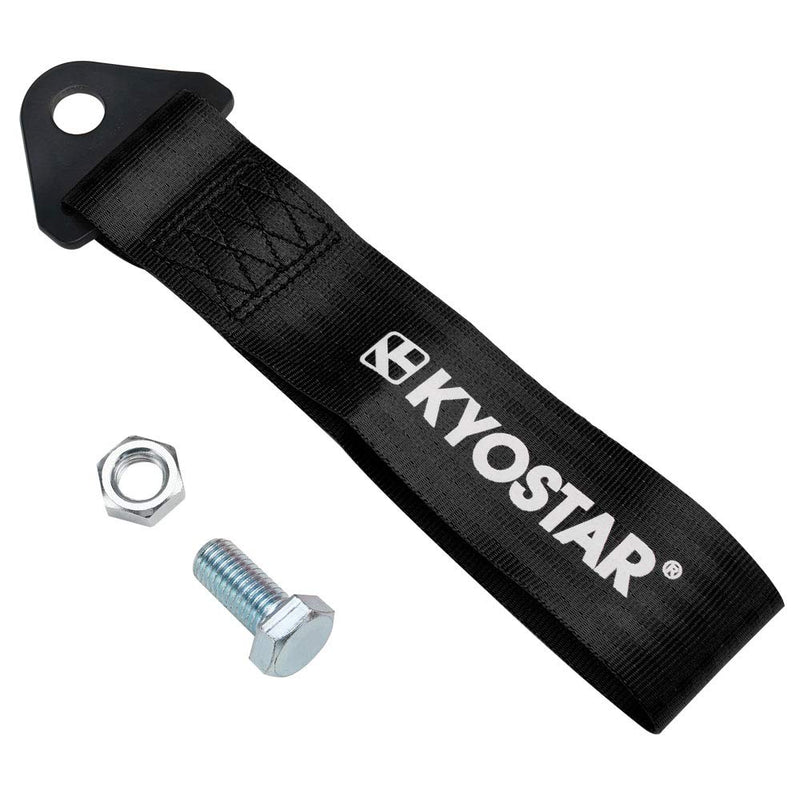  [AUSTRALIA] - Kyostar Drift Rally car Towing Tow Strap Belt Hook(Black) Black