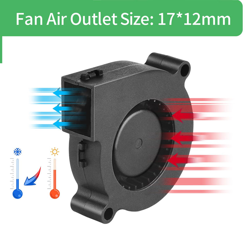  [AUSTRALIA] - Security-01 50mm x 15mm 5015 Blower Fan, DC 12V Ball Bearing Brushless Fan, 2-Pin