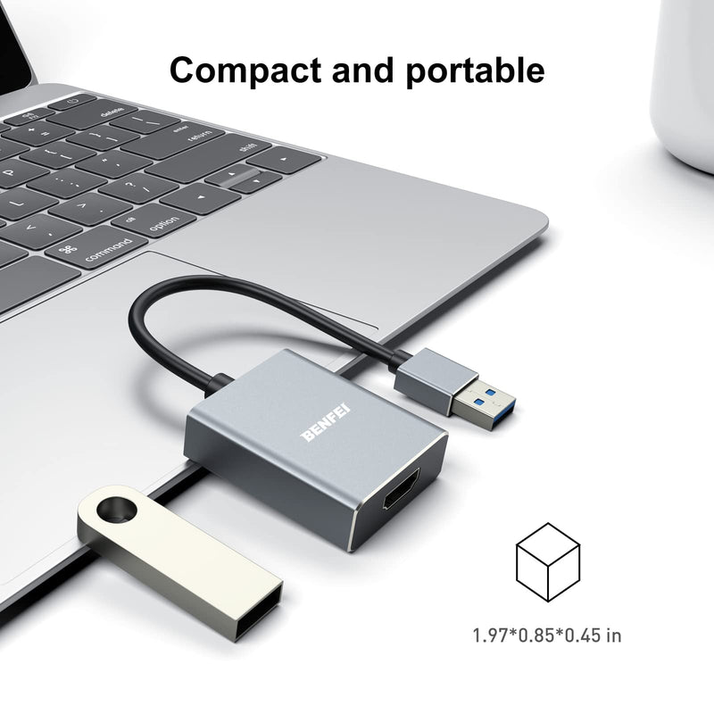  [AUSTRALIA] - BENFEI USB 3.0 to HDMI Adapter, USB 3.0 to HDMI Male to Female Adapter