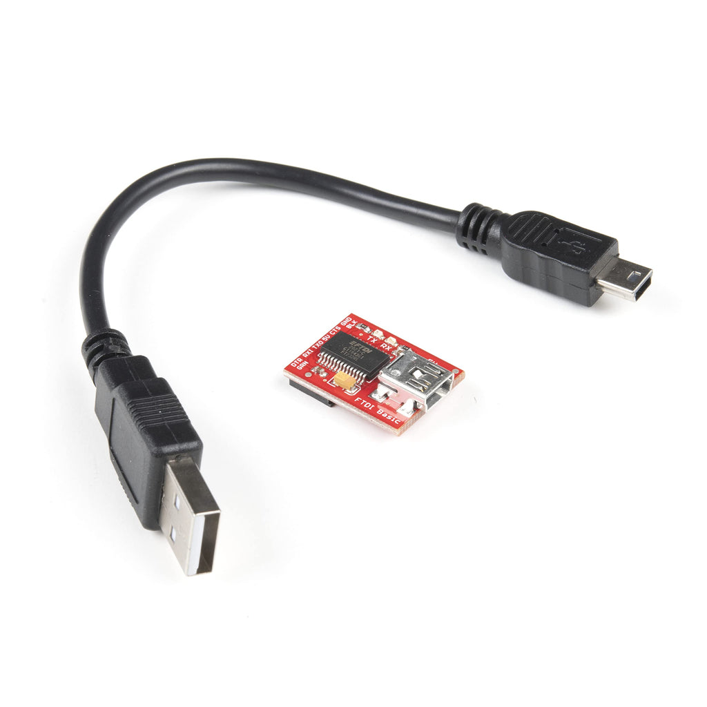  [AUSTRALIA] - SparkFun FTDI Starter Kit - 5V - What You Need to get Started with FTDI FT232RL USB to Serial IC Compatible with Arduino or General Serial Applications USB Mini-B