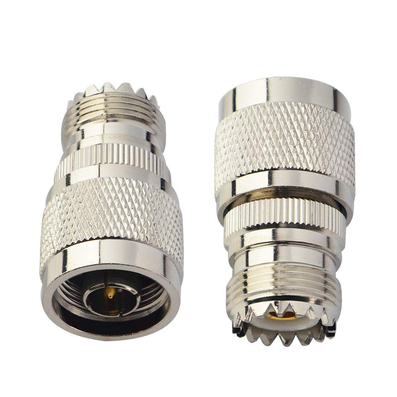  [AUSTRALIA] - BOOBRIE N Male to UHF Female SO-239 Connector SO239 Jack to N-Type RF Coaxial Coax Cable Adapter for Antenna/Wireless LAN Device/WiFi/Radio/Coaxial Extension Cable Pack of 2