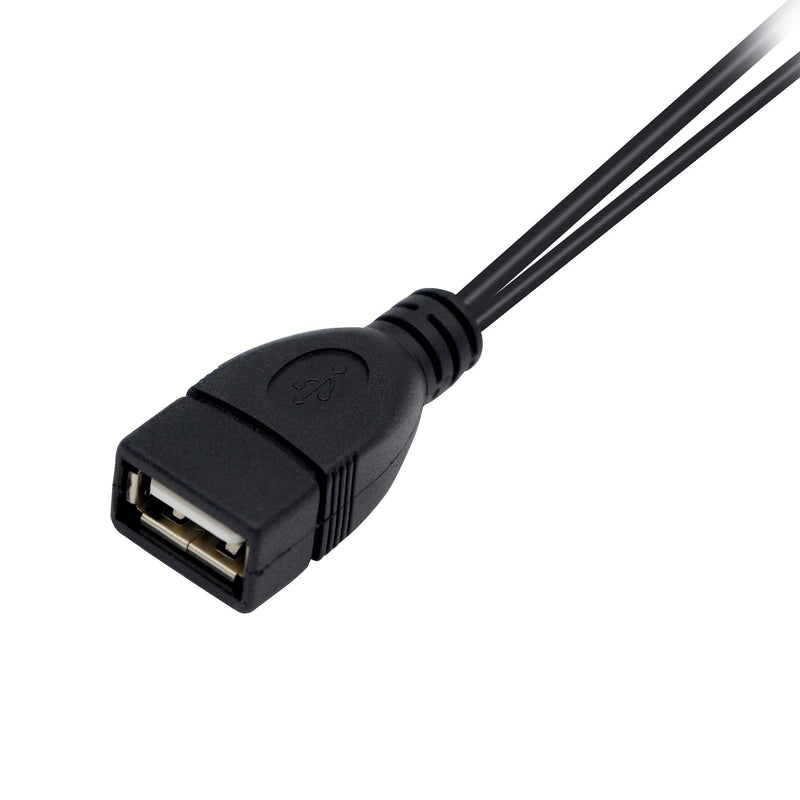  [AUSTRALIA] - 30cm USB Splitter Cable USB 2.0A Female to Dual USB A Male Y Hub Adapter Cable YOUCHENG for Computers and Mobile Phones Etc. Only One Port for Data Transmission (2-Pack)