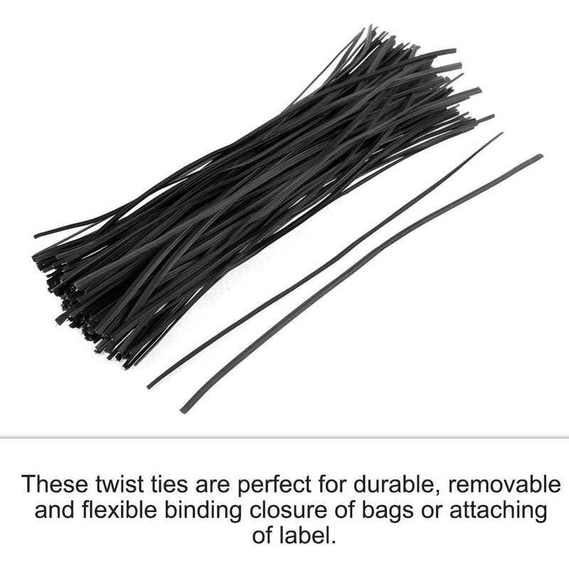  [AUSTRALIA] - uxcell Metal Cord Cable Binding Bags Packaging Twist Ties 8inch 130pcs Black