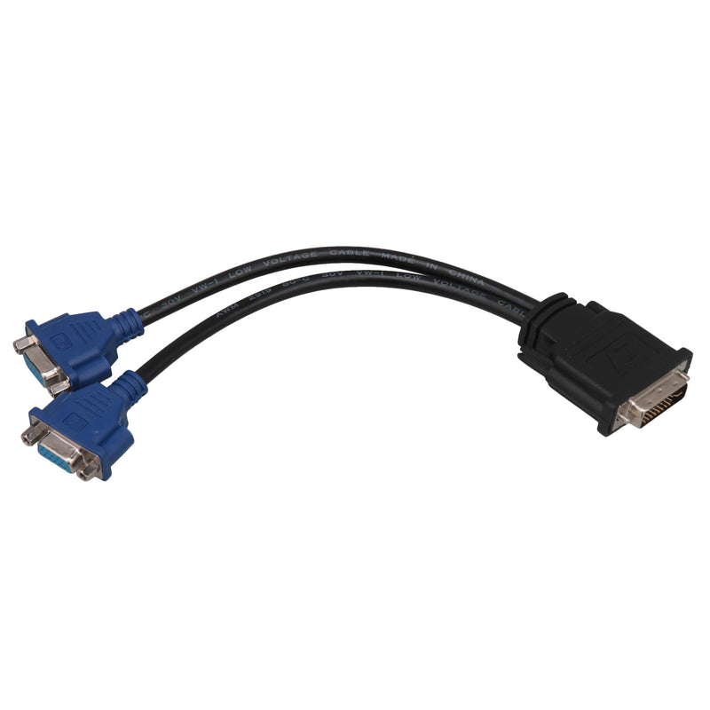 BQLZR DVI-Male DVI-I to VGA Female Monitor Video Splitter Adapter Cable Black Plastic(See Details) - LeoForward Australia