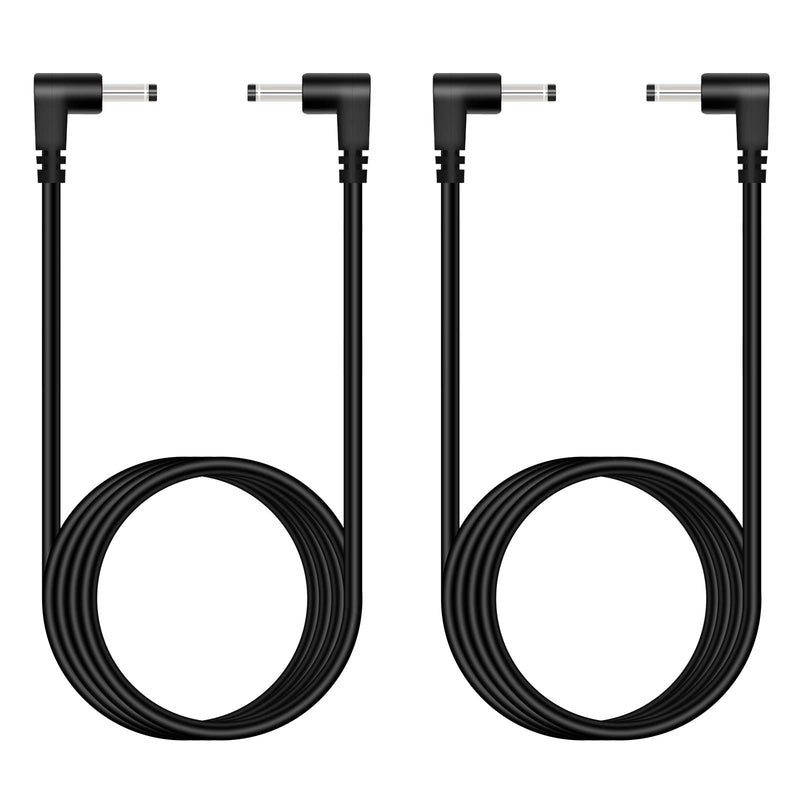  [AUSTRALIA] - Fancasee (2 Pack 6 ft) 3.5mm x 1.35mm 90 Degree Right Angle Male to Male Right Angle DC Power Adapter Cable Cord for IP Camera CCTV Surveillance Security Camera LED Strip DVR Router Invoice Printer