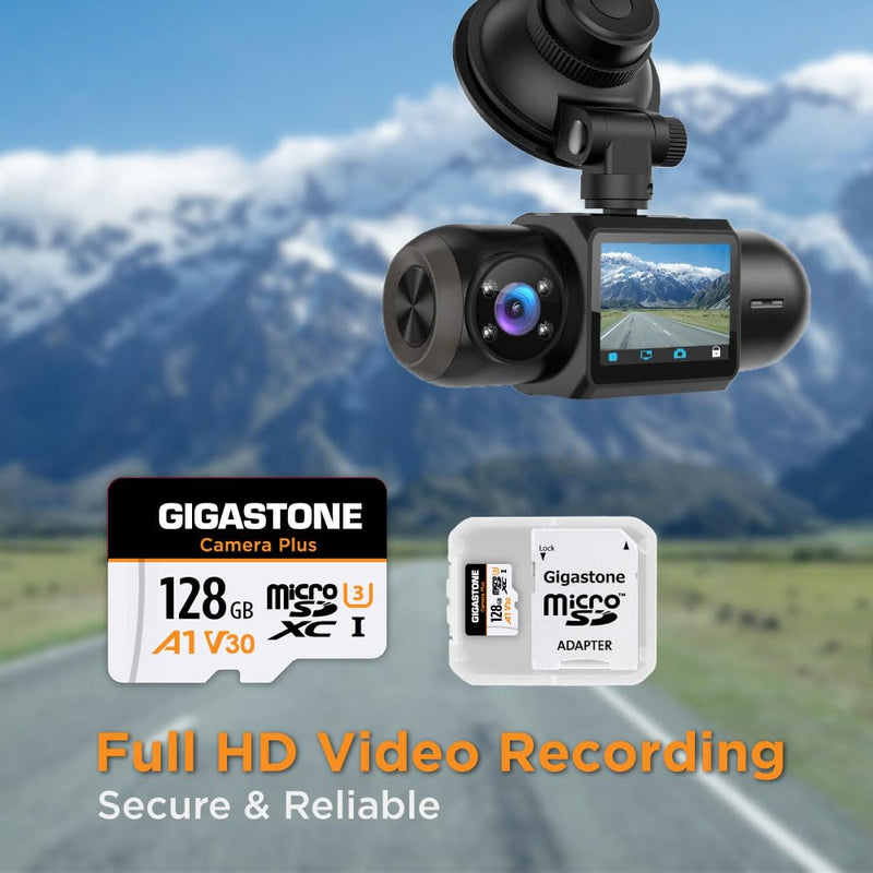  [AUSTRALIA] - [Gigastone] 128GB Micro SD Card, Camera Plus, GoPro, Action Camera, Sports Camera, High Speed 100MB/s, 4K Video Recording, MicroSDXC Memory Card UHS-I A1 V30 U3 Class 10 Camera Plus 128GB 1-Pack