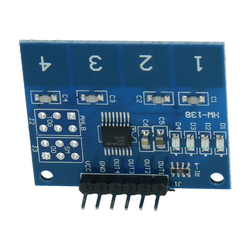  [AUSTRALIA] - Fielect 4-Key Capacitive Touch Sensor Pad Module TTP224B for Arduino,Replacing The Traditional Touch Button