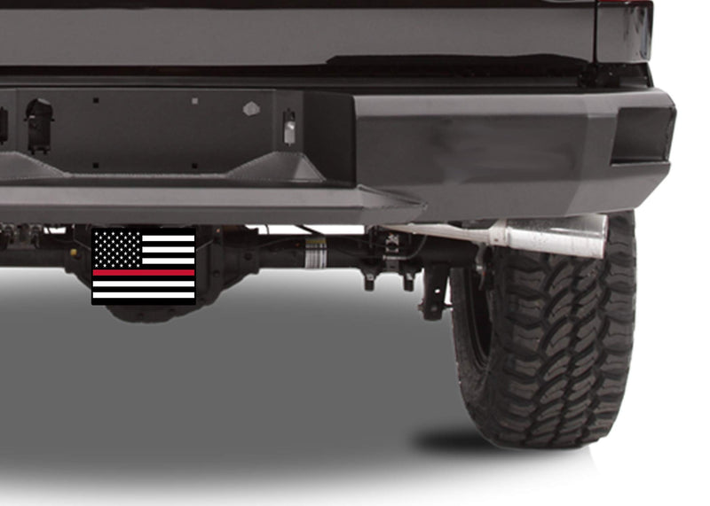  [AUSTRALIA] - Rogue River Tactical Thin Red Line Flag Trailer Hitch Cover Plug US Firefighter Fire Fighter Truck Department FD