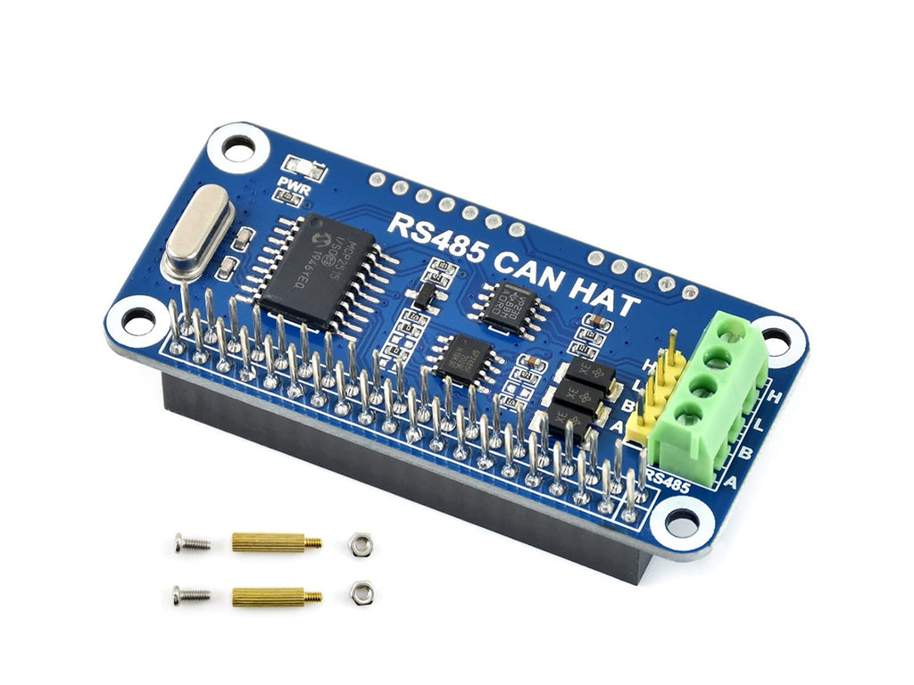  [AUSTRALIA] - RS485 CAN HAT for Raspberry Pi 4 3/2/1 Model B B+ A+, Onboard CAN Controller MCP2515 via SPI Interface, Transceiver SN65HVD230 and SP3485, Allow Long-Distance Communication via RS485/CAN Function