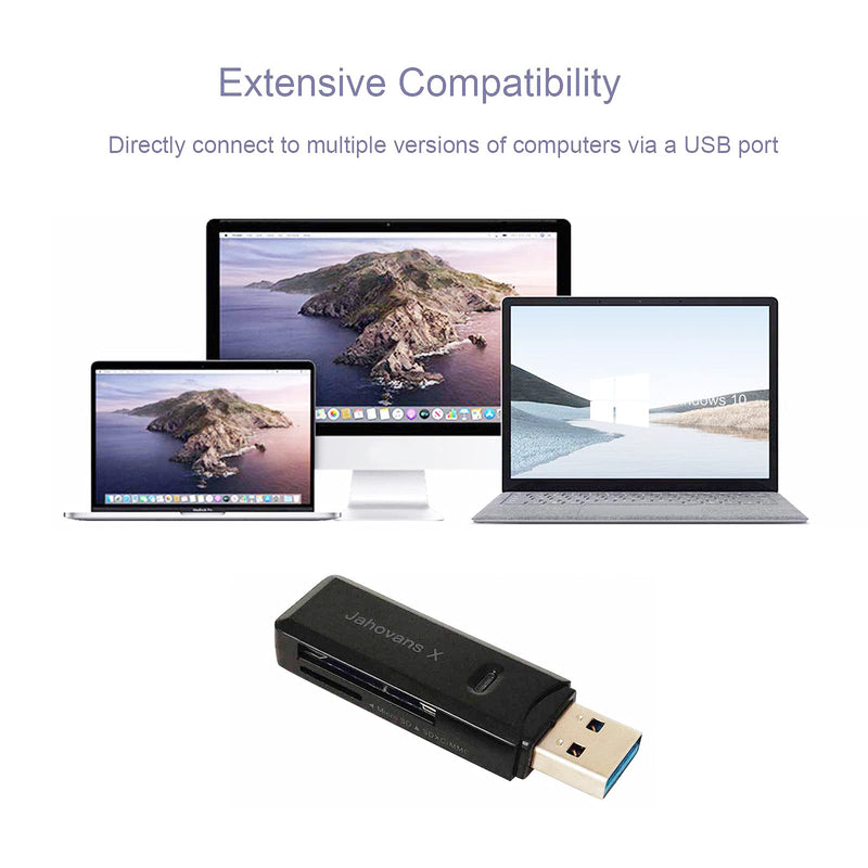  [AUSTRALIA] - USB 3.0 SD Card Reader for PC, Laptop, Mac, Windows, Linux, Chrome, SDXC, SDHC, SD, MMC, RS-MMC, Micro SDXC Micro SD, Micro SDHC Card and UHS-I Cards (Black) USB 3.0 SD Card Reader (Black)