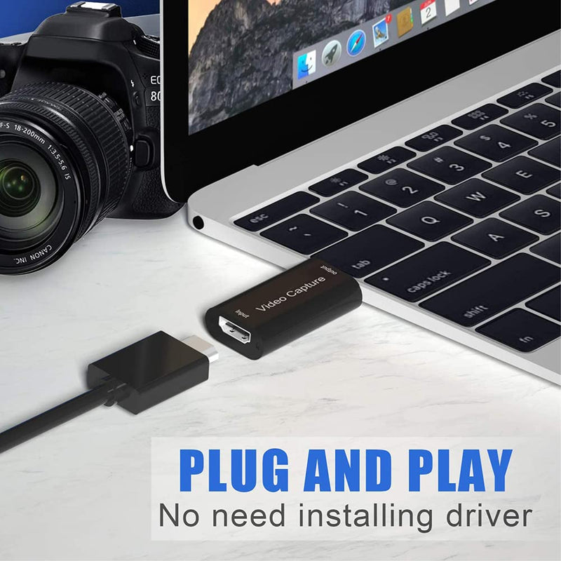  [AUSTRALIA] - AOGITKE Audio Video Capture Cards 1080P HDMI to USB 2.0 Record to DSLR Camcorder Action Cam,Computer for Gaming, Streaming, Teaching, Video Conference, Broadcasting or Facebook Portal TV Recorder