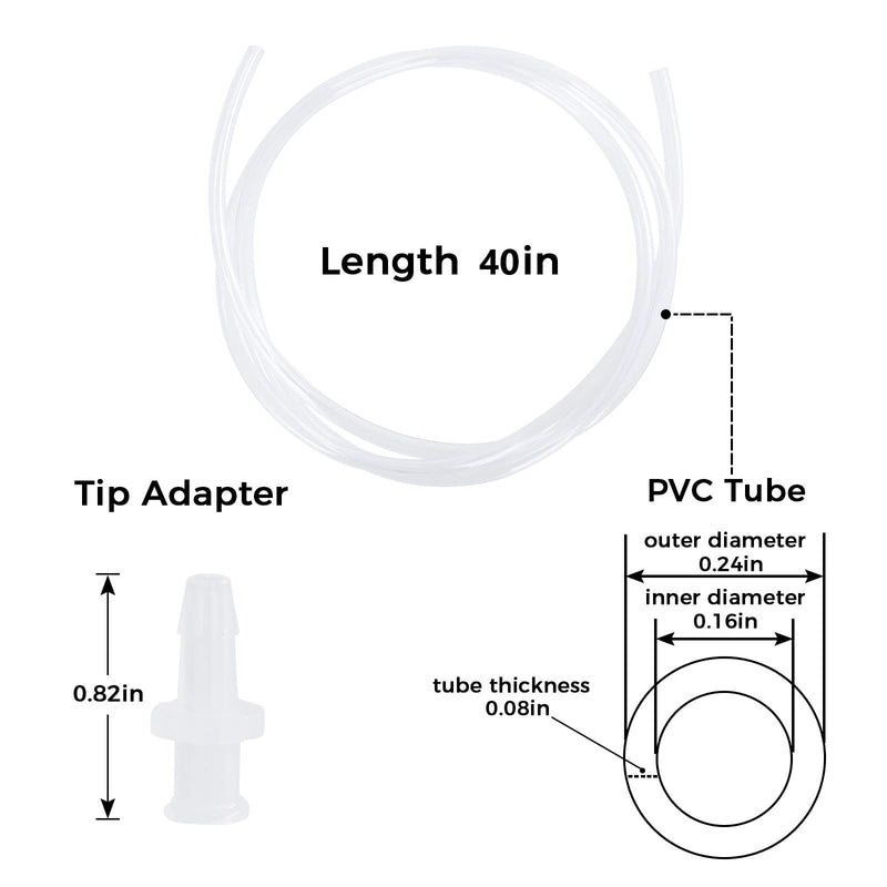  [AUSTRALIA] - 4 Pack 100ml Syringes, Large Plastic Syringe with 40inch Handy Plastic Tubing and Luer Connections for Scientific Labs, Watering, Feeding, Refilling, Injecting, Drawing Oil, Fluid and Water