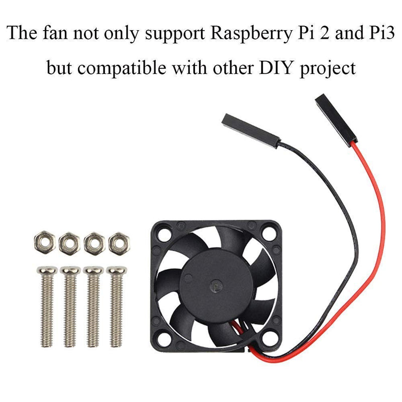  [AUSTRALIA] - Raspberry Pi Fan, 10Pcs Raspberry Pi Cooling Fan Brushless CPU Cooling Fan Heatsink Cooler Radiator Connector Separating One-to-Two Interface 3.3V 5V for Raspberry Pi4 Pi3 B+, Pi 3, Pi 2, Pi 1 B+