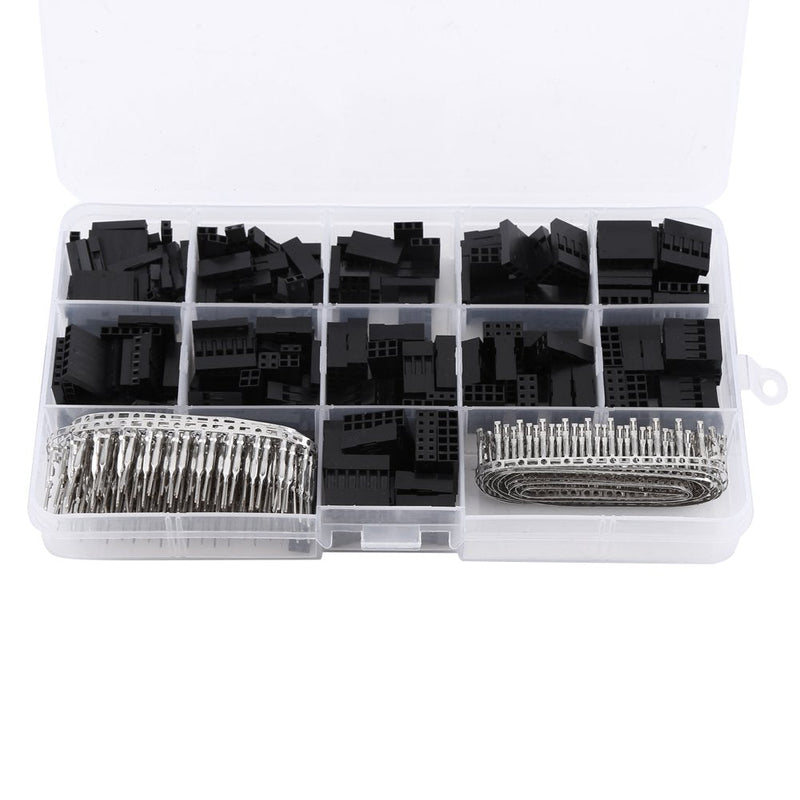  [AUSTRALIA] - 620pcs Connector Pin Housing Jumper Wire Cable Pin Header Connector Housing Kit Male Female Crimp Pins Adaptor Terminal