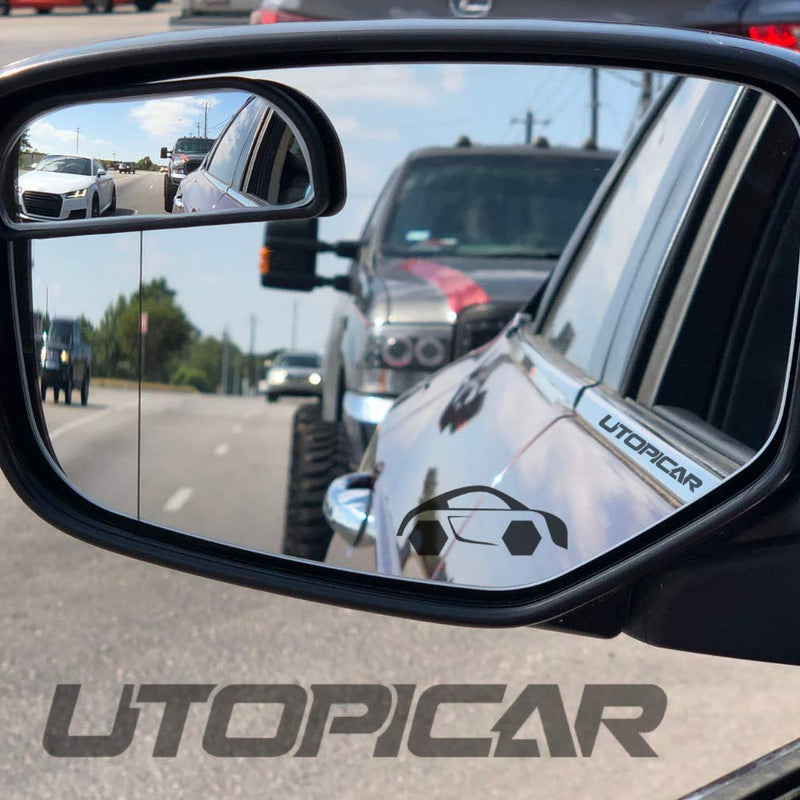  [AUSTRALIA] - Utopicar Blind Spot Mirrors – Updated Design - Car Mirror for Blind Side - Door Mirrors for Large Image [Adjustable] (2 Pack)