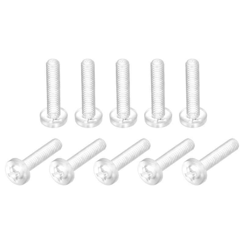  [AUSTRALIA] - uxcell M2x12mm Plastic Phillips Bolts 50pcs PC Pan Head Machine Screws Transparent