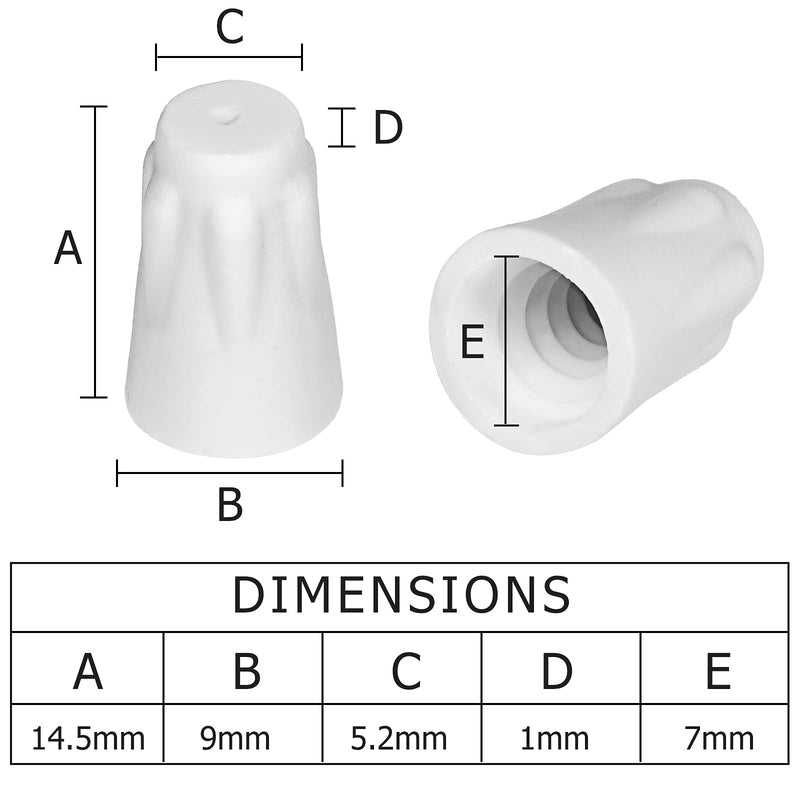  [AUSTRALIA] - 36 Pieces Ceramic Wire Connectors White Ceramic Wire Nuts 18-8 AWG High Temperature Porcelain Wire Connectors Ceramic Twist Caps for High Temperature Repairs (Small) Small