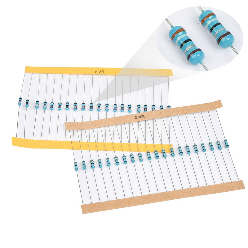  [AUSTRALIA] - BUYGOO 1280 pieces resistor assortment kit metal resistor assortment kit metal foil resistors kit 1 Ohm-10M Ohm 1/4W 64 values metal film resistors assortment for DIY projects experiments