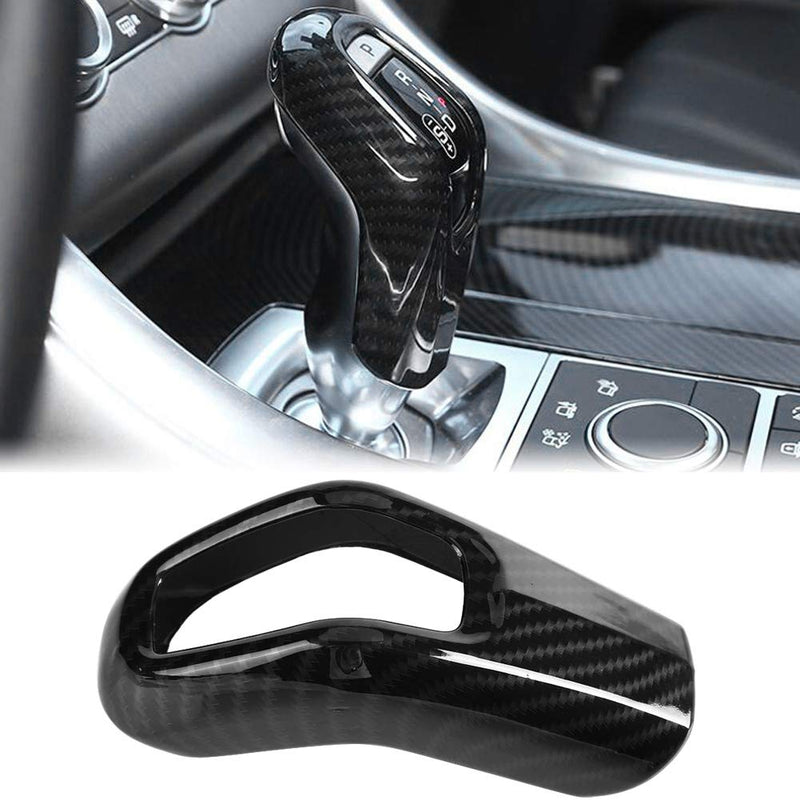  [AUSTRALIA] - Qiilu Gear Shift Knob Cover Trim Carbon Fiber Interior Gear Shift Knob Protector Cover Trim Sticker for Land Rover Range Rover Sport 2014 2015 2016 2017