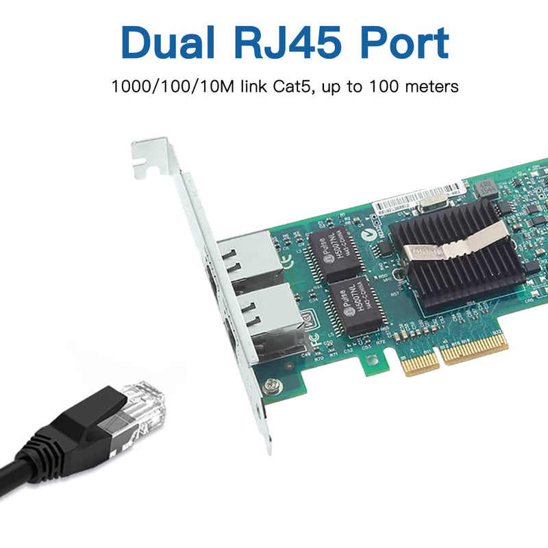  [AUSTRALIA] - Gigabit Dual NIC with Intel 82576 Chip, 1Gb Network Card Compare to Intel E1G42ET NIC, 2 RJ45 Ports, PCI Express 2.0 X4, Ethernet Card with Low Profile for Windows/Windows Server/Linux 82576-X4(2×RJ45)