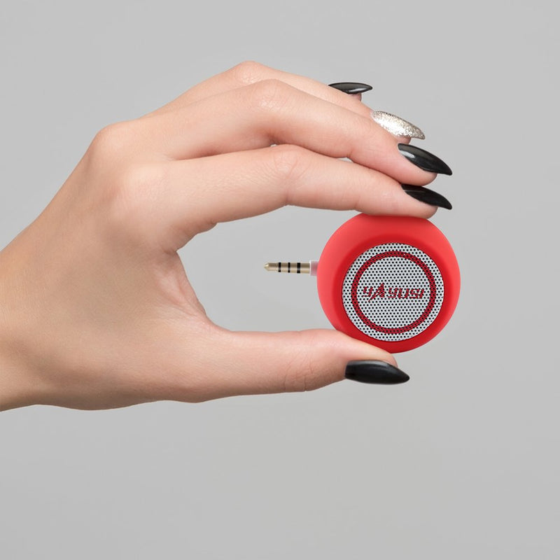 [AUSTRALIA] - Portable Mini Speaker for iPhone/iPad/iPod/Tablet, 3W Cellphone Speaker with 3.5mm Aux Input, Clear Loud Sound in Compact Golf Size Body (Passion Red)