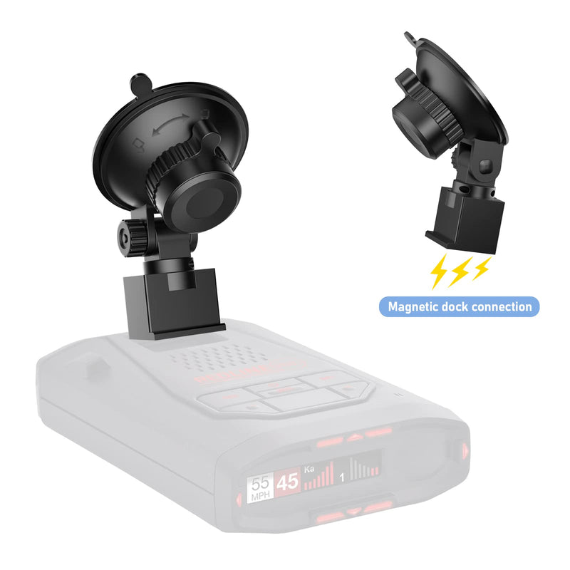  [AUSTRALIA] - Radar Detector Mount,Car radar mounting bracket,Windshield & Dashboard Suction Mount,For Escort Max360c Max 3 IX IXc Redline EX Beltronics Cobra DualPro GT 360 Radar Models, w/EZ Magnet Connection