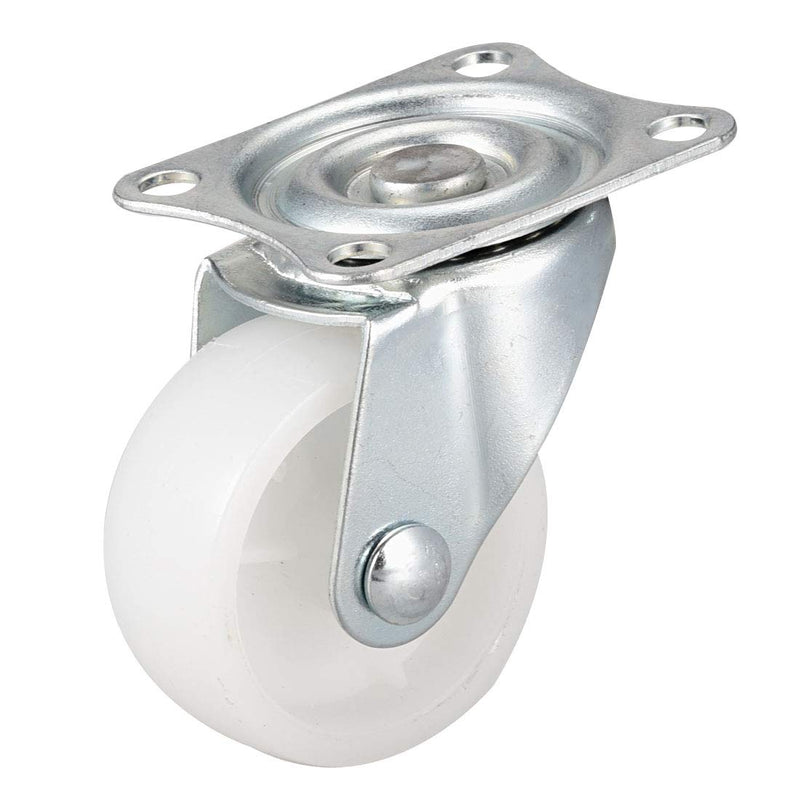  [AUSTRALIA] - uxcell Swivel Caster Wheels 2" Polypropylene with 360 Degree Top Plate 44LBS Capacity for Furniture Carts Workbench, White, Pack of 4 2 Inch