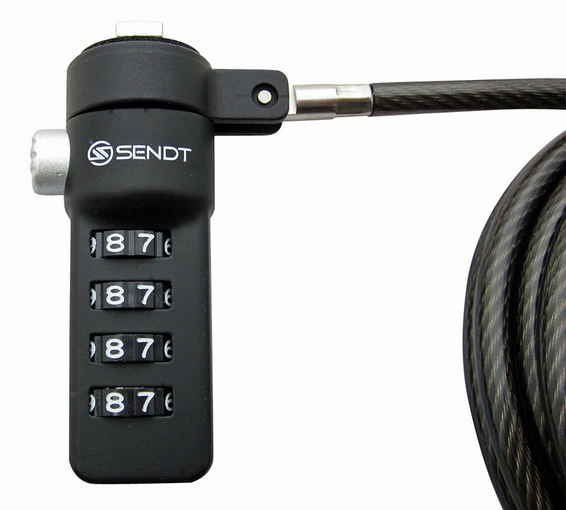  [AUSTRALIA] - Sendt Black Notebook/Laptop Combination Lock Security Cable