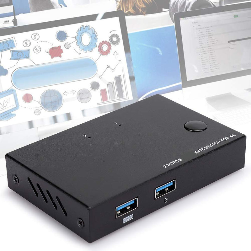  [AUSTRALIA] - Yunseity KVM HDMI USB Switch,USB 2 in 1 Switch Selector,KVM Switch Adapter 2 Computer Sharing 2 USB Devices,4k×2K@30hz Resolution for 2PC(KVM201) KVM201