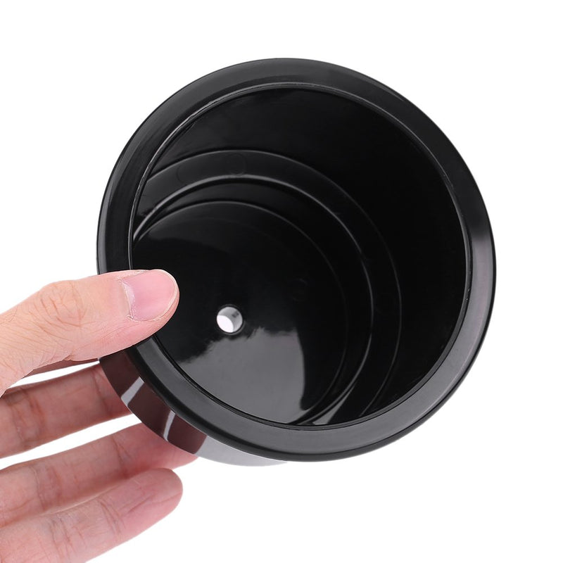  [AUSTRALIA] - Fydun Cup Holder Universal Plastic Drink Cup Bottle Can Holder With Insert Drain Hole for Yacht Marine RV Boat(Black) Black