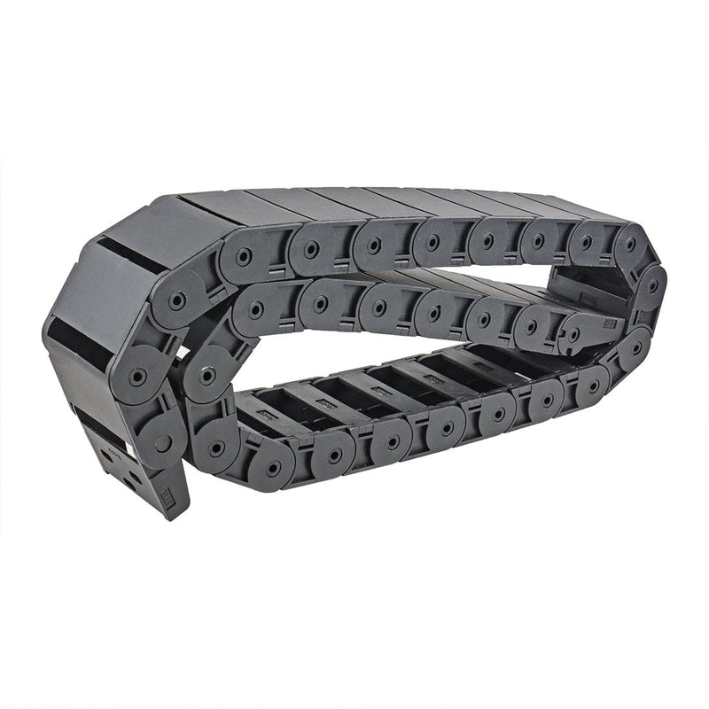  [AUSTRALIA] - uxcell R38 18mm x 50mm Black Plastic Semi Closed Cable Wire Carrier Drag Chain 1M Length