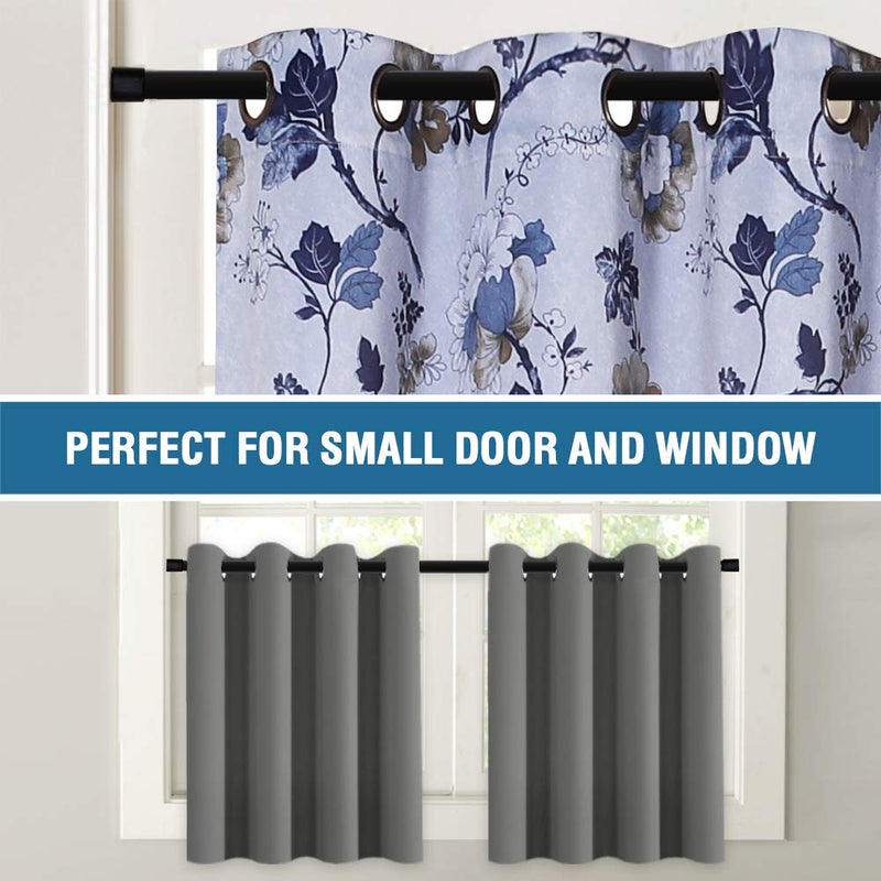  [AUSTRALIA] - H.VERSAILTEX 2 Pack Spring Tension Curtain Rods 22-36 Inch Lightweight Tensions Rods Securely in Place; Easy to use / Install for Kitchen / Bathroom / Wardrobe, Durable Sturdy Rods, Black 22"-36" (2 PACK)