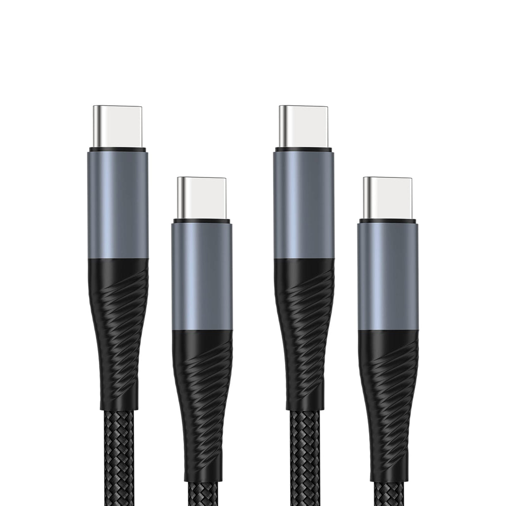  [AUSTRALIA] - USB C to USB C Cable 10ft, Deegotech 2-Pack 100W 5A Nylon Braided Type C Charger Fast Charging for MacBook, Type C to Type C Cable Compatible with iPad Pro, MacBook Pro/Air, Galaxy S22+ S21 S20